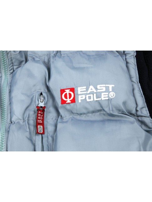 OG east pole - sleeveless Puffer- smockey grey