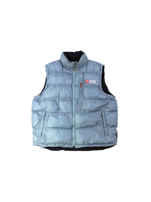 OG east pole - sleeveless Puffer- smockey grey