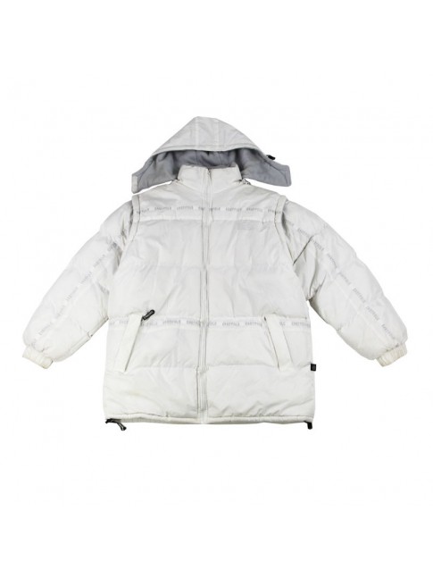 OG East pole - puffer amovible sleeves - hood white