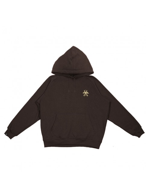 Hoodie Ciseaux logo - Brown